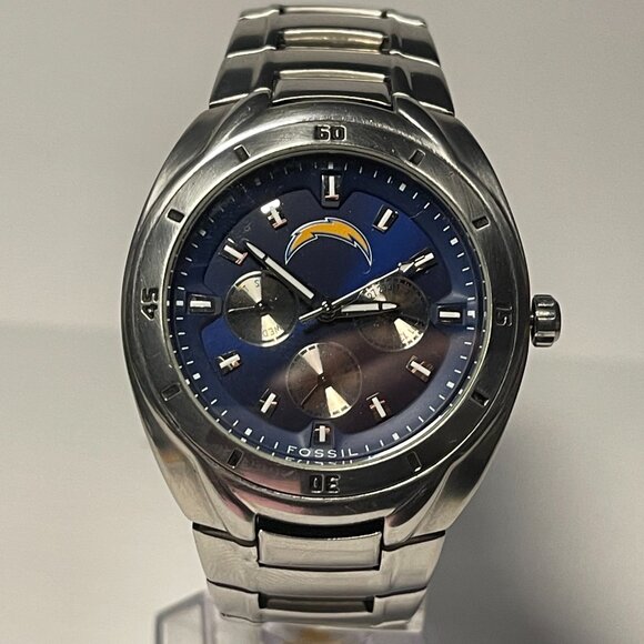 Los Angeles Chargers NFL Stainless-Steel Watch by Fossil NEW (RARE) - Picture 2 of 9